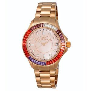 Oniss Women's Crown II Salmon Dial Watch - ON7324-30_RGRG